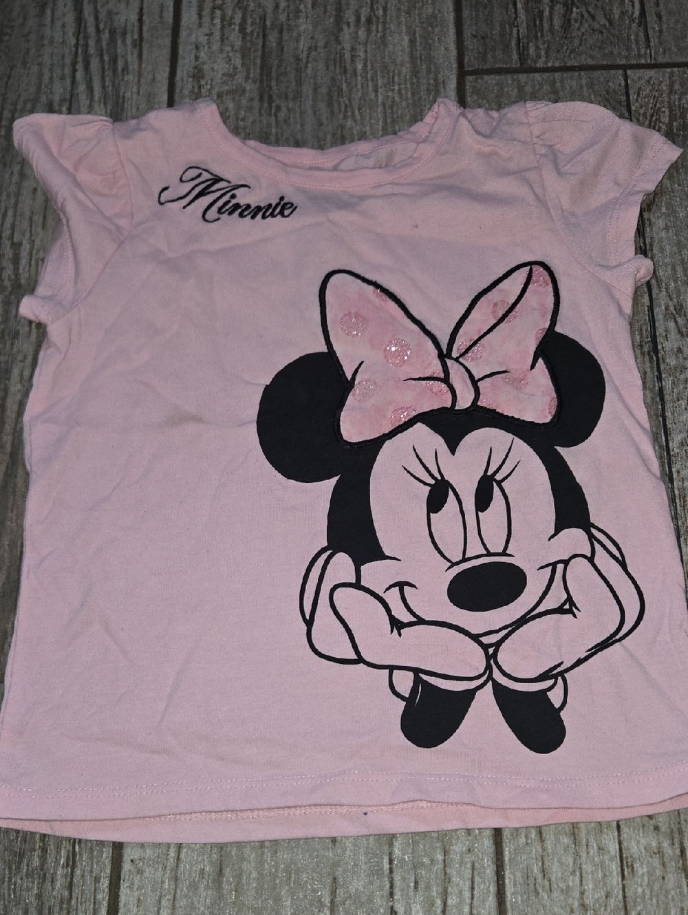 Disney Pink Minnie Mouse Short Sleeve Tee